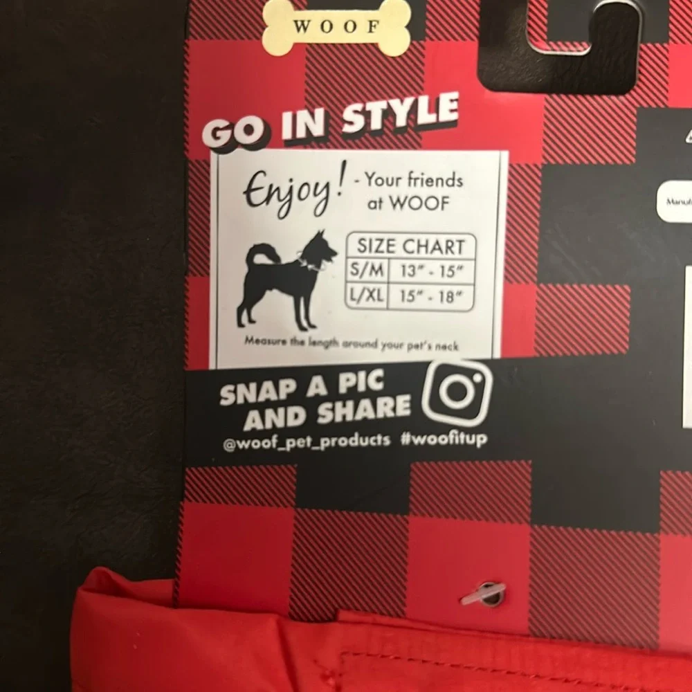 WOOF CHRISTMAS HOLIDAY DOG TOY/BANDANA SET: NEW WITH TAGS: SIZE L/XL